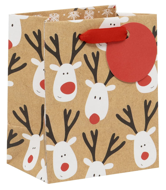 Reindeer Selfie Gift Bag - Mini