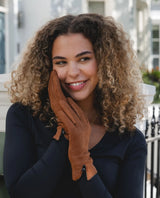 Button Detail Glove - Tan