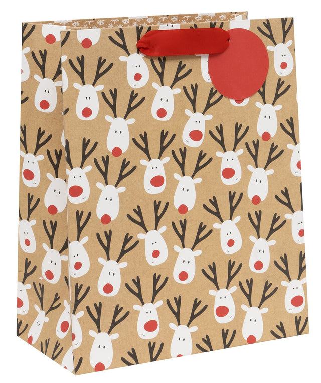 Reindeer Selfie Gift Bag - Large