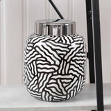 Black and White Ginger Jar 26cm