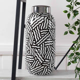 Black and White Ginger Jar 38cm