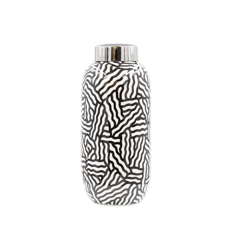 Black and White Ginger Jar 38cm