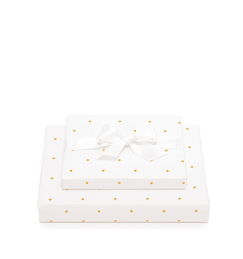 Heart Designs Gold Dots Gift Wrap