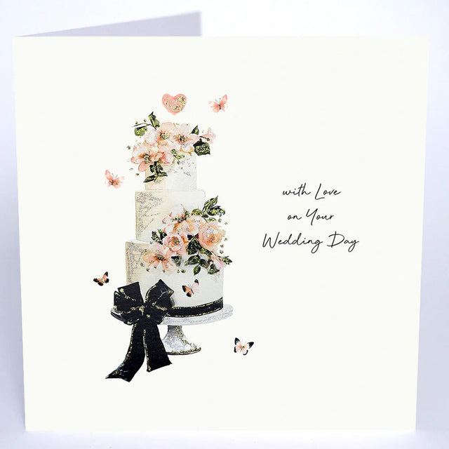 With Love On Your  Day Wedding Card - Large