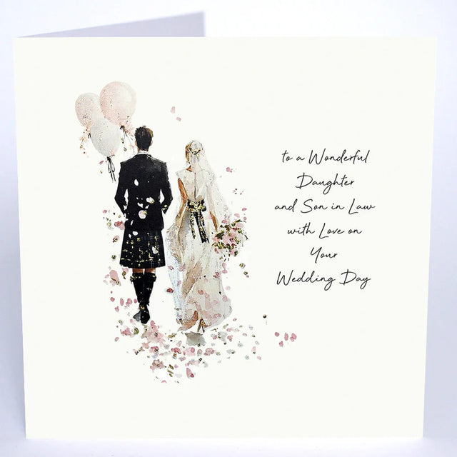 Wonderful Daughter & Son In Law Wedding Card - Large