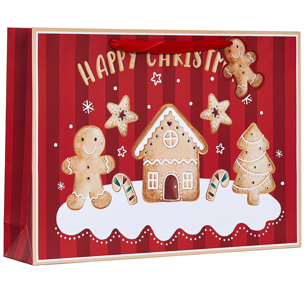 Gingerbread Gift Bag - Jumbo Square