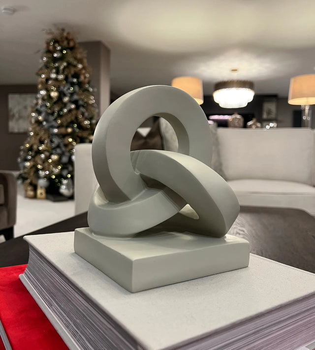 Grey Resin Link Decorative Sculpture