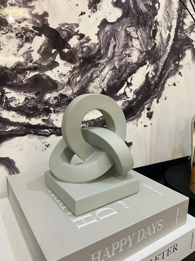 Grey Resin Link Decorative Sculpture