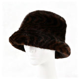 Faux Fur Bucket Hat - Zebra
