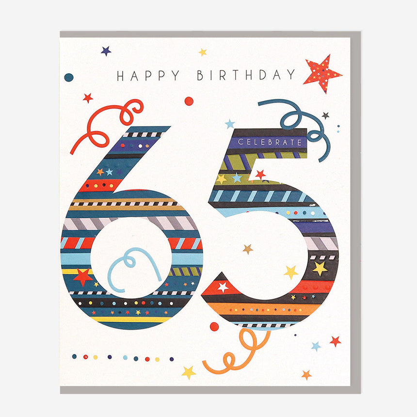 Belly Button Giftware Male 65th Birthday Card