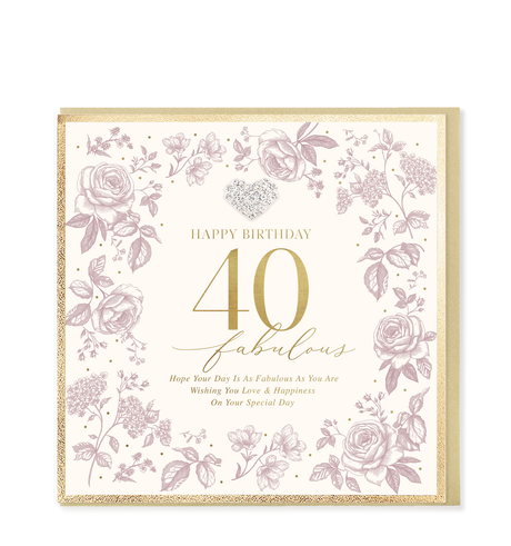 40 Fabulous Birthday Large Card