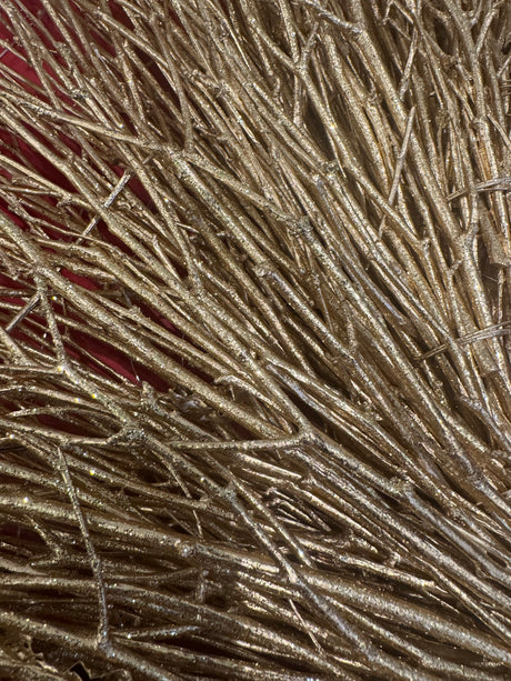 Large Champagne Gold Bamboo Twig Star