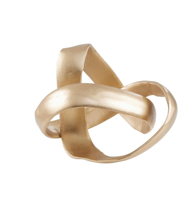 Prato Gold Finish Knot Sculpture