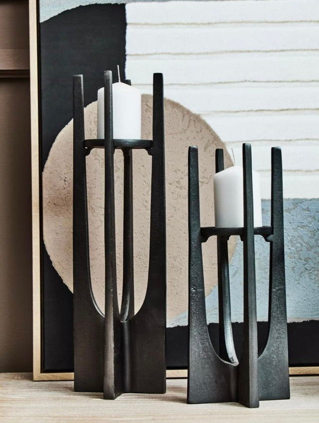Dante Black Candle Holder -  Small
