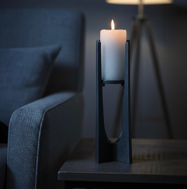 Dante Black Candle Holder -  Small