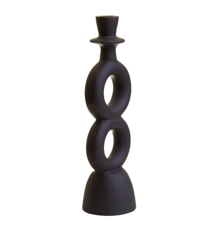 Hapax Black Candle Holder