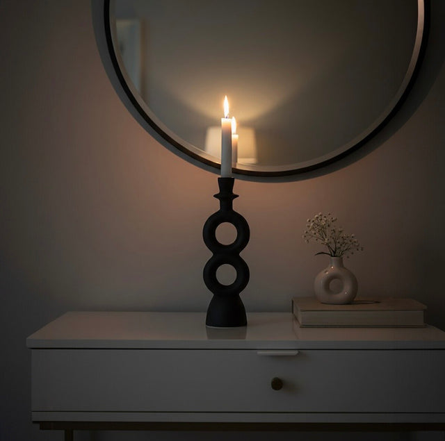 Hapax Black Candle Holder