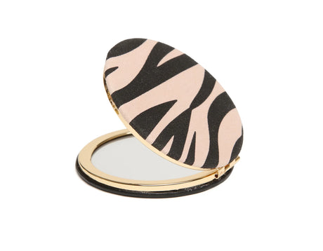 AW Round Compact Mirror - Zebra