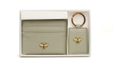 AW Pistachio Bow Card Holder & Key Ring Set