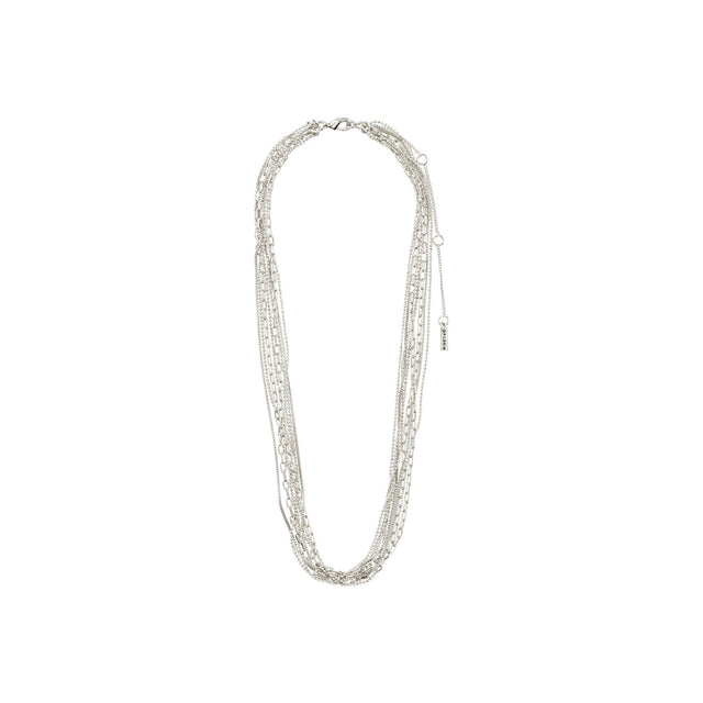 Pilgrim Lily chain necklace - silver plated