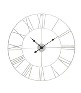 Genova Silver Metal Wall Clock 80cm