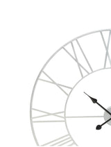 Genova Silver Metal Wall Clock 80cm