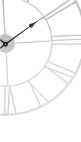Genova Silver Metal Wall Clock 80cm