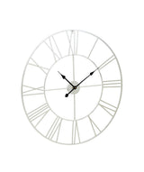 Genova Silver Metal Wall Clock 80cm