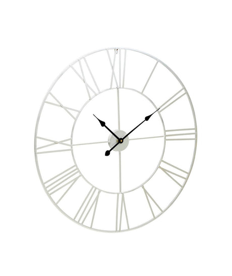 Genova Silver Metal Wall Clock 80cm