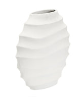 Ivory Rippled Vase - Small