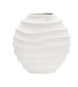 Ivory Rippled Vase - Small
