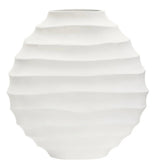 Ivory Rippled Vase - Large