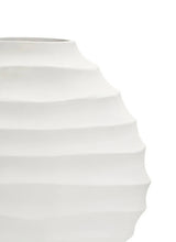 Ivory Rippled Vase - Large