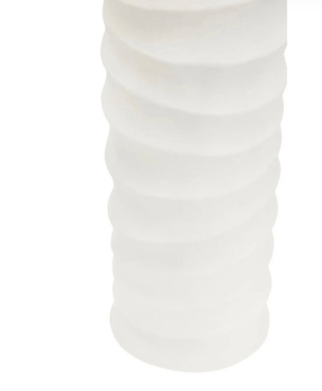 Ivory Rippled Vase - Small