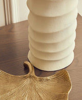 Ivory Rippled Vase - Small