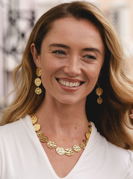 Gold Disc Earrings