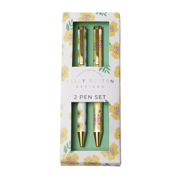 2 Pens Set Yellow Rose