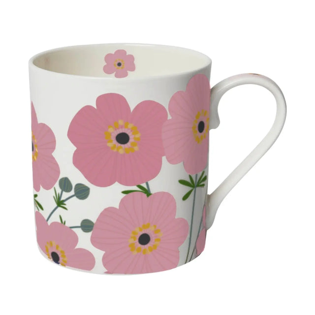 Pink Cosmos Fine Bone Mug