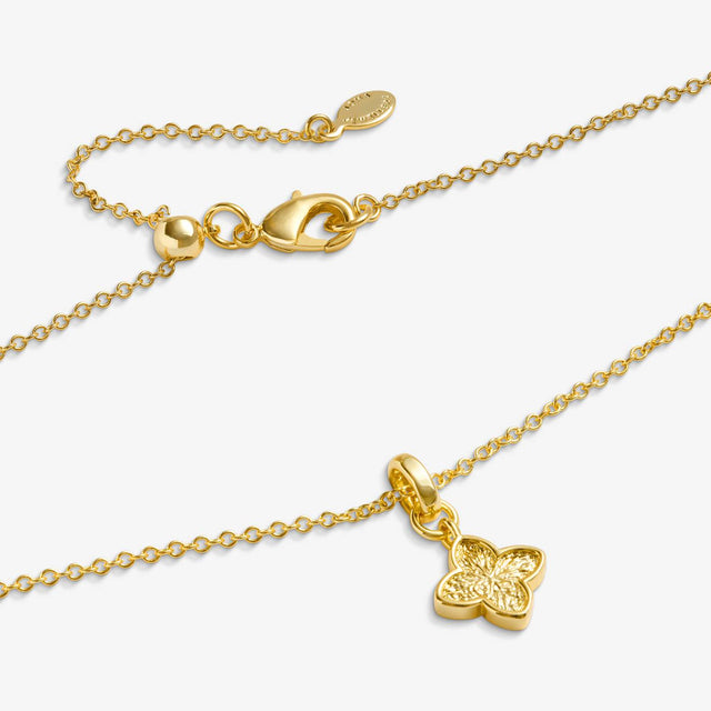 Joma Textured Clover Gold Plated Bracelet