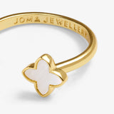 Joma Signature White Clover Gold Plated Ring