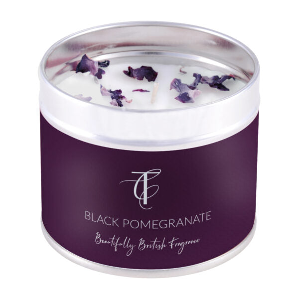 Black Pomegranate Tin Candle