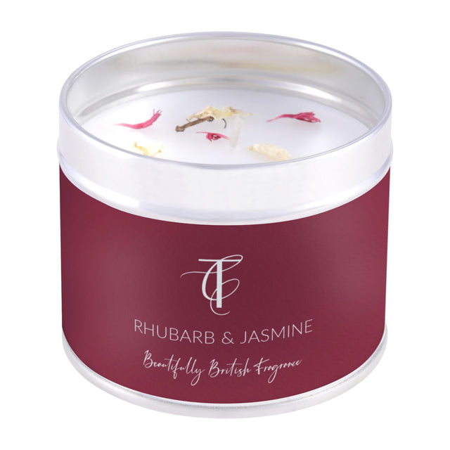 Rhubarb & Jasmine Tin Candle