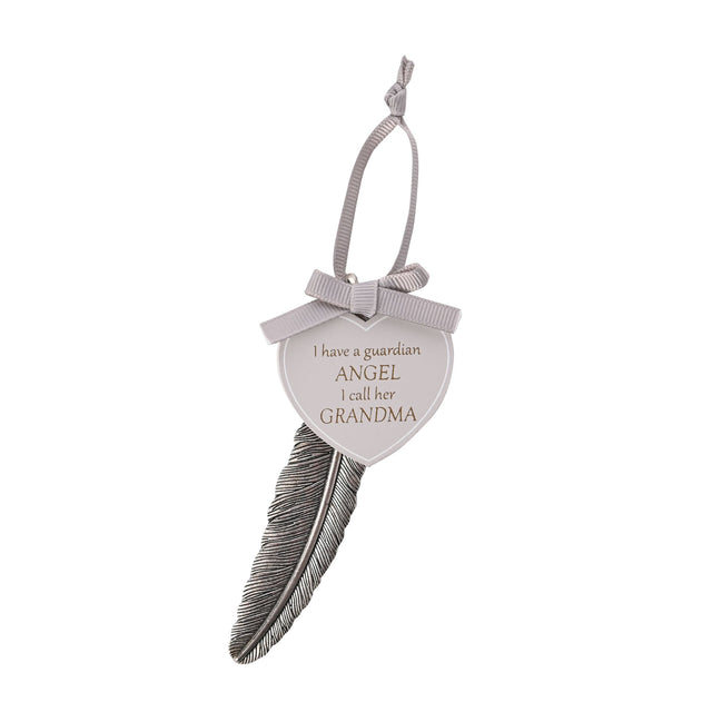 Feather Plaque 13cm - ‘Grandma’