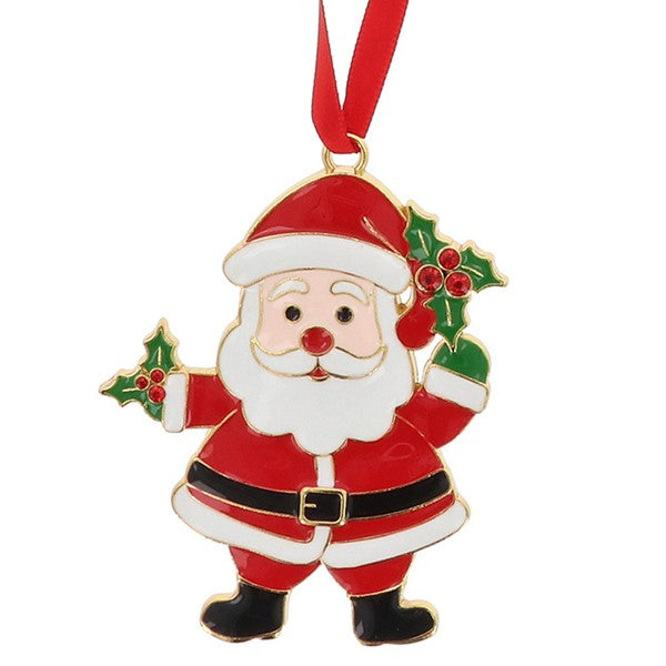 Xmas Treasures Santa Holly