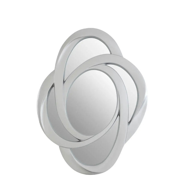 Silver Elliptical Wall Mirror