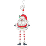 Xmas Santa Dangly Leg Decoration