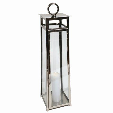 Large Square Silver Lantern