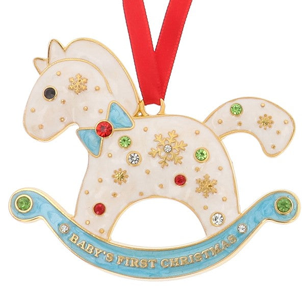 Xmas Treasures Babys 1st Boy Decoration