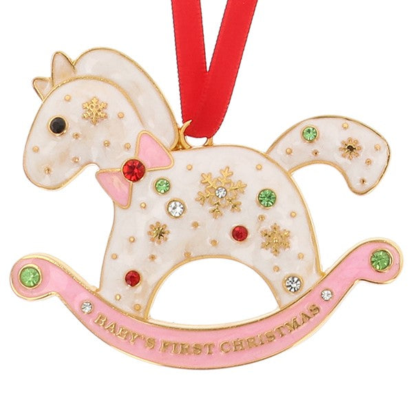 Xmas Treasures Babys 1st Girl Decoration