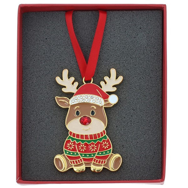 Xmas Treasures Cute Rudolph Decoration